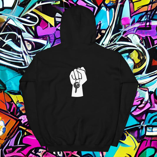 • urban streetwear hoodie black back print
• black hoodie oversized fit street style
