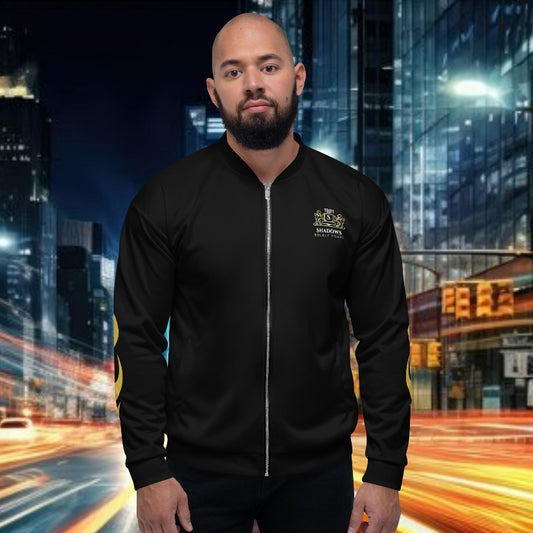 urban black bomber-jacket streetwear printed premium front