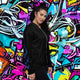 • black bomber jacket streetwear front view
• urban bomber jacket premium fabric detail
