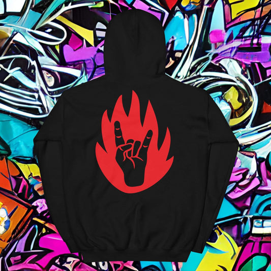 • urban streetwear hoodie black back print
• black hoodie oversized fit street style

