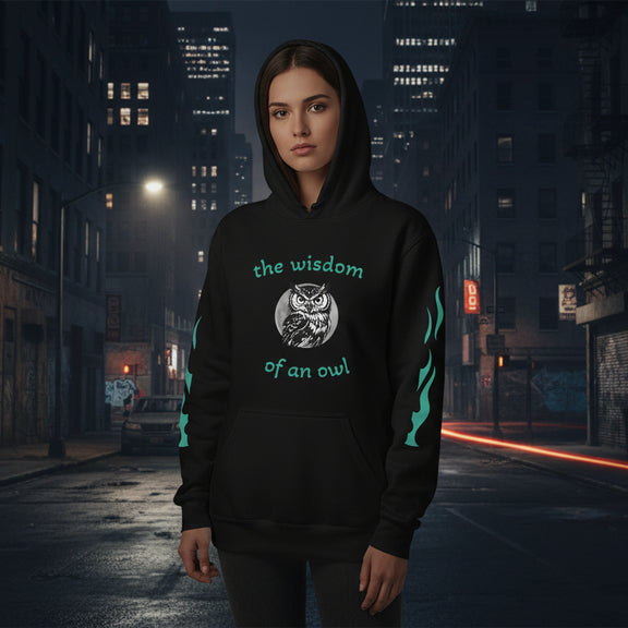 • black urban hoodie streetwear front view
• black hoodie premium heavyweight fabric detail
