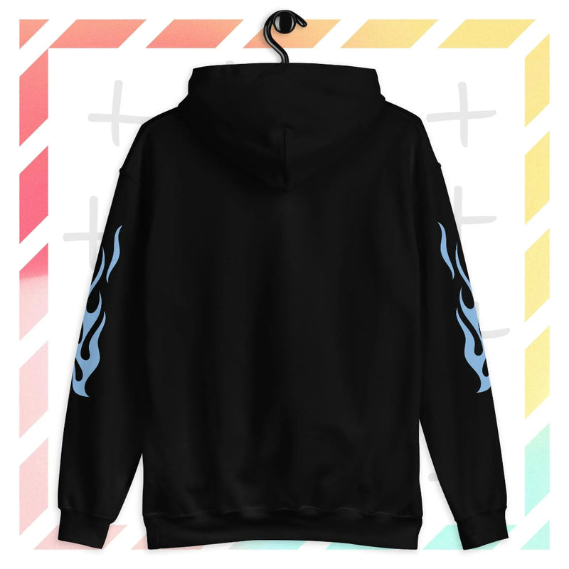 • urban streetwear hoodie black back print
• black hoodie oversized fit street style
