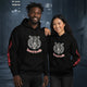 • black urban hoodie streetwear front view
• black hoodie premium heavyweight fabric detail
