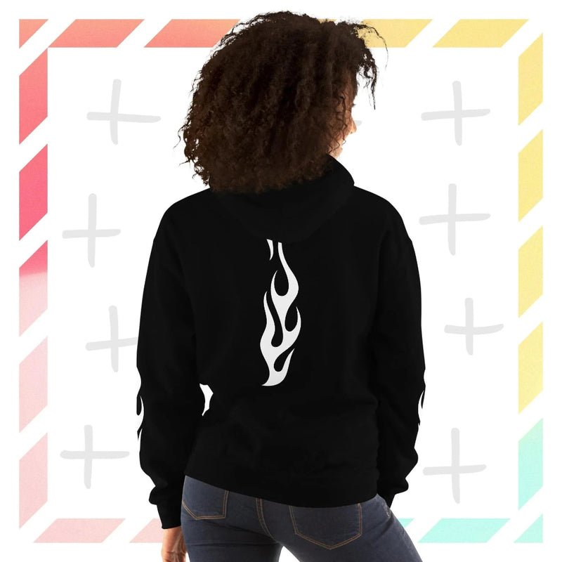 • urban streetwear hoodie black back print
• black hoodie oversized fit street style
