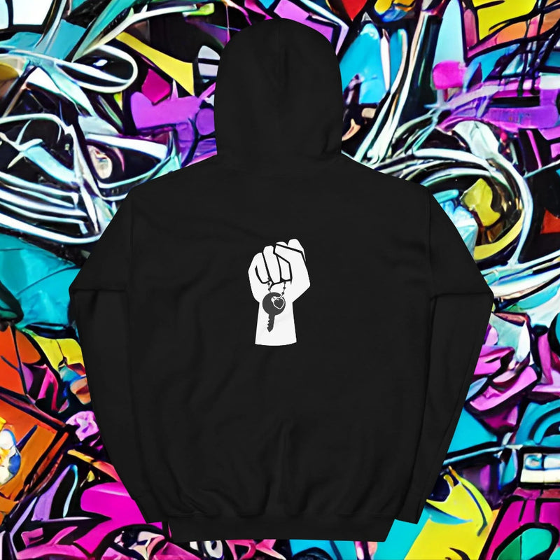 • urban streetwear hoodie black back print
• black hoodie oversized fit street style
