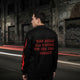 Premium Printed Streetwear Bomber Jacket Oversized front black style