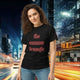premium printed T-shirt black streetwear flames sleeves front fashion