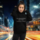 premium printed urban hoodie black oversized streetwear front